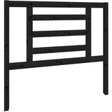  Posteljno vzglavje črno 106x4x100 cm trdna borovina, (20644569) | Shoptok.si