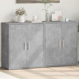 vidaXL Komoda 2 kosa betonsko siva 60x31x70 cm inženirski les | Shoptok.si