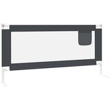 vidaXL Sigurnosna ograda za dječji krevet tamnosiva 190x25 cm tkanina | shoptok.hr