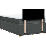 vidaXL Box spring postelja z vzmetnico temno siva 120x190 cm blago | Shoptok.si