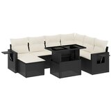 Maison Chic Seti vrtnega pohištva - Vrtna garnitura - Vrtni pohištvo set 9-delna z blazinami črn poli ratan, (21798085) | Shoptok.si