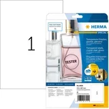 HERMA Labels transparent crystal-clear A4 210x297 mm transparent clear film glossy 25 pcs.