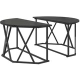 vidaXL Crni hrast Konstruirano drvo, Metal Srednji Dekorativni detalji | shoptok.hr