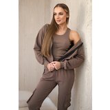 Kesi Set 3in1 sweatshirt + top + mocha pants | Shoptok.si