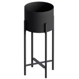 WALLXPERT Dekorativna saksija GED-026, 23x48 cm, O 20 cm,, Crna | Eponuda.ba