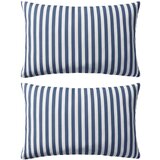 Furnova Zunanje blazine 2 kosa črtaste 60x40 cm mornarsko modre, (21930576) | Shoptok.si
