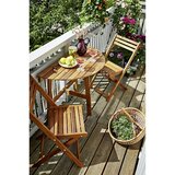 SUNFUN Diana Balkonski set namještaja (3 -dij., Akacija, Eukaliptus, Prirodno smeđe boje) | shoptok.hr