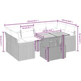  7-dijelni set vrtnih sofa od poliratana s jastucima bež | shoptok.hr