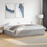 Maison Chic Posteljni okvir - Dvoposteljna postelja - Zakonska postelja siva sonoma 200x200 cm inženirski les-J5550, (21775817) | Shoptok.si