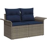  Vrtna sedežna garnitura z blazino 9 pcs Siva in mornarsko modra, (5000021214) | Shoptok.si