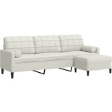  Trosjed s tabureom Krem 210 cm baršunasti | Eponuda.com