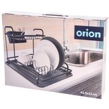 Orion Crni metalni dvoetažan ocjeđivač za posuđe 42,5x32 cm Radka – | shoptok.hr