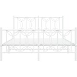  Metalni okvir kreveta uzglavlje i podnožje bijeli 140x200 cm | shoptok.hr