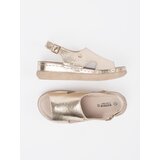 GOODIN Gold flat sandals with buckle | shoptok.hr