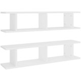  Zidne police 2 kom bijele 90 x 18 x 20 cm konstruirano drvo | shoptok.hr