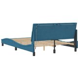 Okvir kreveta s LED svjetlima plavi 140 x 190 cm baršunasti | shoptok.hr