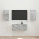  Set TV komoda Zidne 2 pcs Betonski sivi Konstruirano drvo | shoptok.hr