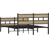  Metalni okvir kreveta bez madraca boja hrasta sonome 135x190 cm | Eponuda.com