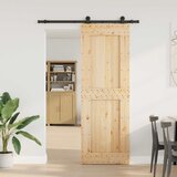  Klizna vrata NARVIK Prirodna i crna 80 x 210 cm (152 5 cm) - 80 x 210 cm (152 5 cm) Četvrtasto | shoptok.hr