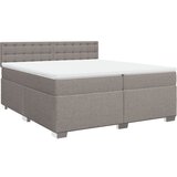 vidaXL Krevet s oprugama i madracem smeđesivi 200x200 cm od tkanine | shoptok.hr