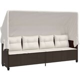  5-dijelni set vrtnih sofa s jastucima poliratan smeđi | shoptok.hr