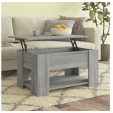  Stolić za kavu siva boja hrasta 79x49x41 cm konstruirano drvo | shoptok.hr