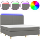  box spring s madracem LED tamnosivi 180x200 cm tkanina | shoptok.hr