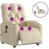 Maison Chic Električni masažni stol - Relax naslanjač krem blago, (22042585) | Shoptok.si