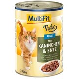 MultiFit Cat Pate Adult Kunec/Račka 400g konz | Shoptok.si