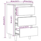 vidaXL Nočna omarica 2 kosa artisan hrast 40x35x69 cm inženirski les | Shoptok.si