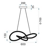 Toolight Moderna LED stropna svjetiljka + pilot App816-CP | shoptok.hr