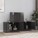 Furnova TV omarica 2 kosa črna 67x39x44 cm jeklo, (21924189) Cene