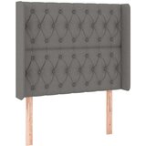  Box spring postelja z vzmetnico LED temno siva 90x200 cm blago, (20789763) | Shoptok.si
