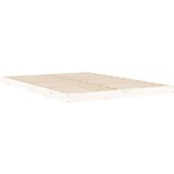  Posteljni okvir bel 140x200 cm trdna borovina, (20795076) | Shoptok.si
