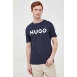 Hugo Bombažna kratka majica mornarsko modra barva | Shoptok.si