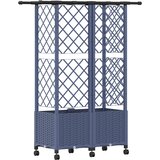  Povišeni krevet s mrežom i krovom Siva 124 x 40 x 142 cm PP | shoptok.hr