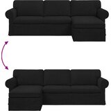 SOFA Crna 245 x 138 x 80 cm tkanina | shoptok.hr