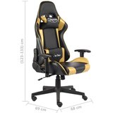 vidaXL Okretna igraća stolica zlatna PVC | shoptok.hr