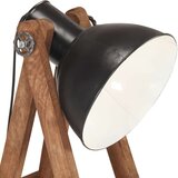 3 Stoječe svetilke 3 kosi črne E27 trden mangov les | Shoptok.si