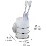Wenko Sivi samoljepljiv set pribora za kupaonicu od nehrđajućeg čelika Turbo-Loc – | shoptok.hr