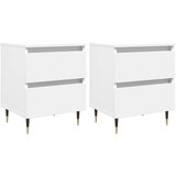 Maison Chic Dvo delni komplet Nočne omarice - Nočne mize bela 40x35x50 cm inženirski les, (21689560) | Shoptok.si