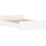 vidaXL Posteljni okvir z vzglavjem in vznožjem bel 140x190 cm | Shoptok.si