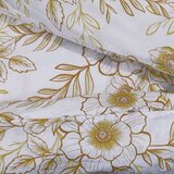 Set posteljine za poplun bijelo-smeđi 155 x 220 cm pamučni | shoptok.hr