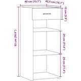  Komoda boja hrasta sonome 40x42,5x93 cm od konstruiranog drva | shoptok.hr