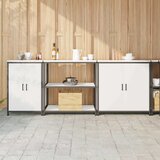 vidaXL Set za kuhinjsku pohranu 3 pcs Bijela 210 x 50 x 92 cm | shoptok.hr