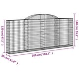  Lučne gabionske košare 11kom 300x30x120/140cm pocinčano željezo | shoptok.hr