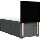 vidaXL Box spring postelja z vzmetnico temno siva 100x200 cm blago | Shoptok.si
