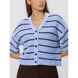 Reserved Prugasta vesta - svjetloplavo | shoptok.hr