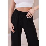 Kesi Włoski Viscose wide-leg trousers black | Shoptok.si