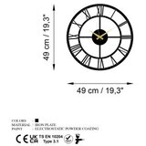 WALLXPERT dekorativni metalni zidni sat pari black | ePonuda.com